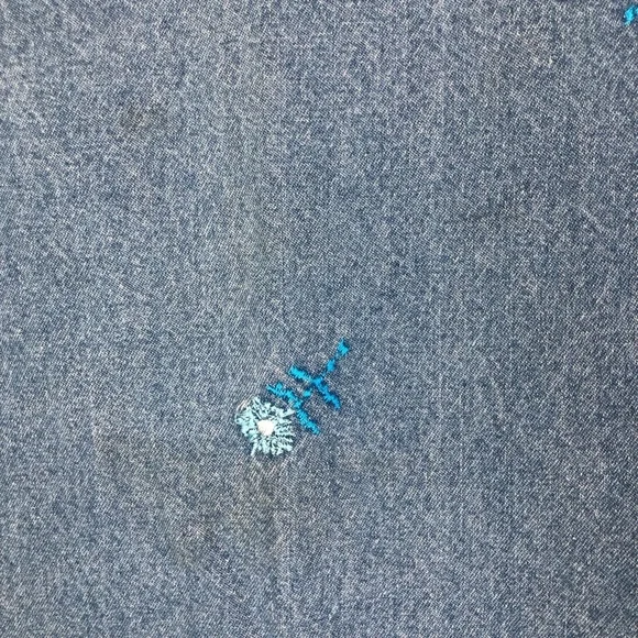 Vtg Sunshine Apparel cottagecore Denim Y2K Floral Embroidered maxi dress size M - Picture 8 of 8